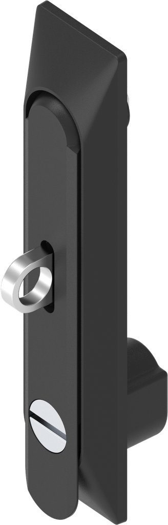 Swinghandle 1150 with universal dish with insert slot 2 x 4 and for padlock, Polyamide and zinc die black powder-coated