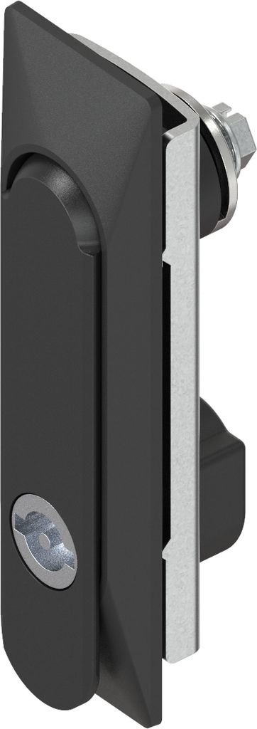 Maneta giratoria 1150 con inserto doble barra 3, poliamida GF negro