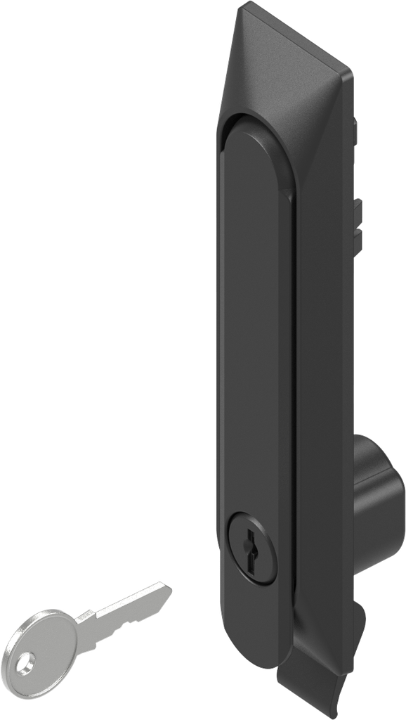 Swinghandle Eco 1150, keyed different, Polyamide and zinc die black powder-coated