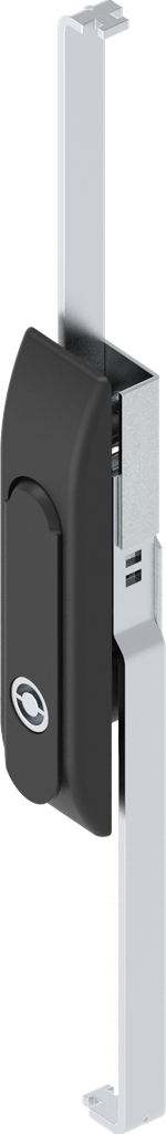 Swinghandle with rods with insert Daimler Benz, Zinc die black powder-coated