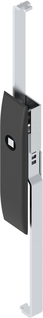 Escutcheon with rods with insert square 8, Polyamide GF black