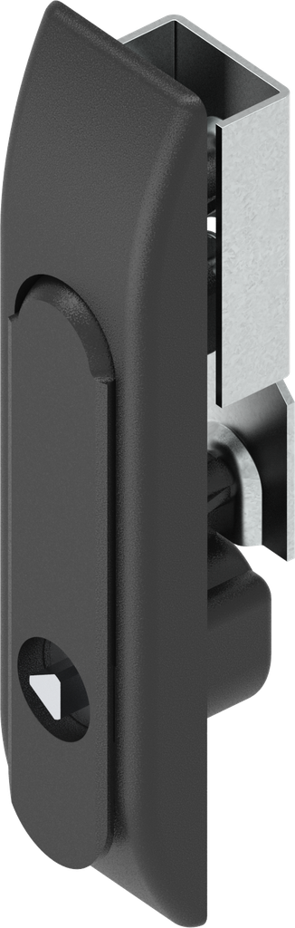 Swinghandle for rods with insert triangular 7, Polyamide and zinc die black powder-coated