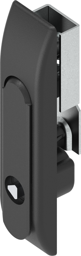 Swinghandle for rods with insert triangular 8, Polyamide and zinc die black powder-coated