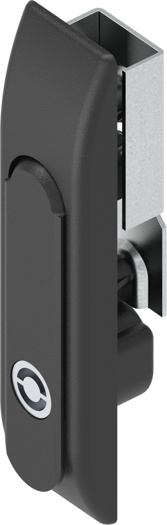 Swinghandle for rods with insert Daimler Benz, Polyamide and zinc die black powder-coated