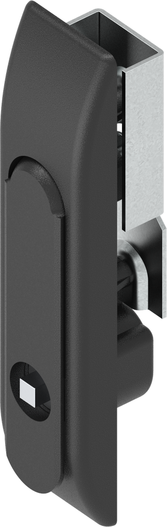 Swinghandle for rods with insert square 6, Zinc die black powder-coated