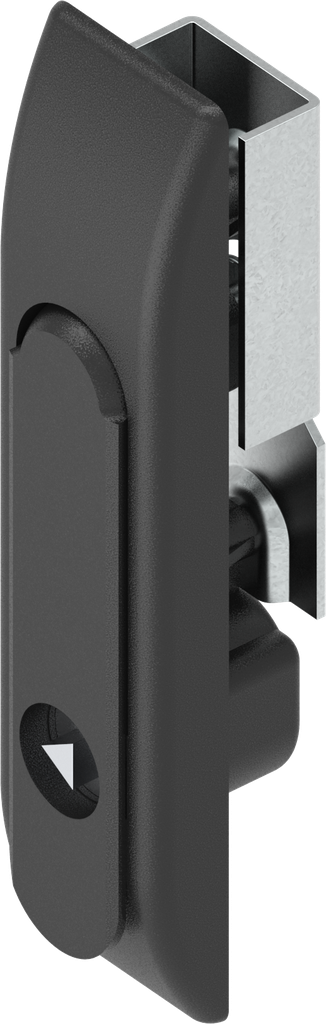 Schwenkgriff für Schlossstangen mit Betätigung Dreikant 6,5 CNOMO, GD-Zn schwarz gepulvert