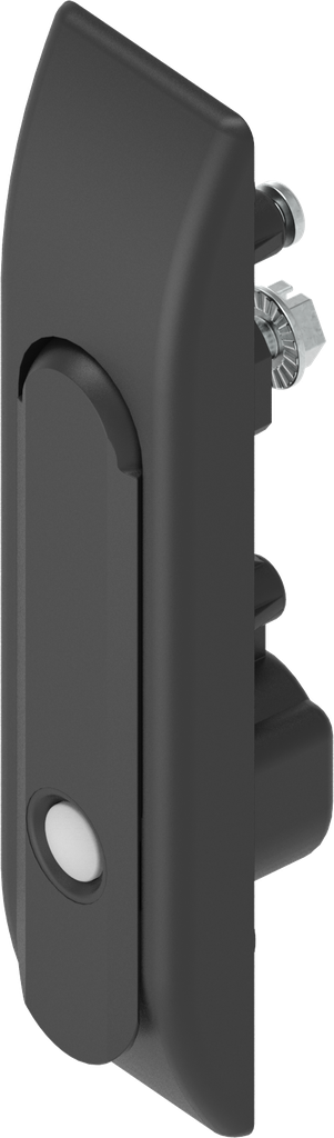 Swinghandle for rod control with push button, Zinc die black powder-coated