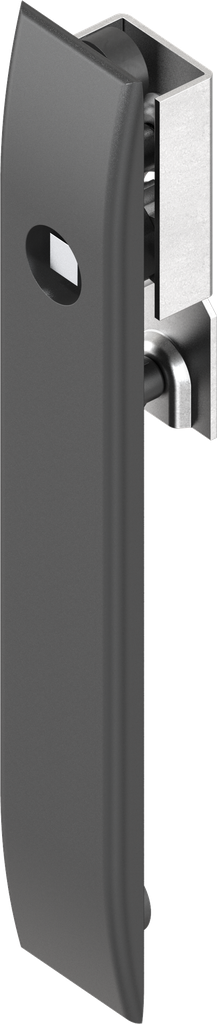 Escutcheon for rods with insert square 8, Polyamide GF black