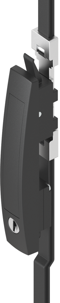 Sistema de cierre con cierre de palanca completo con 4 puntos de cierre, llave diferente, poliamida GF negro