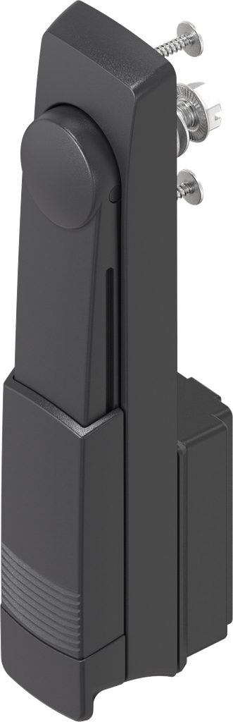 Swinghandle with round cylinder, keyed EK 333, Polyamide GF black