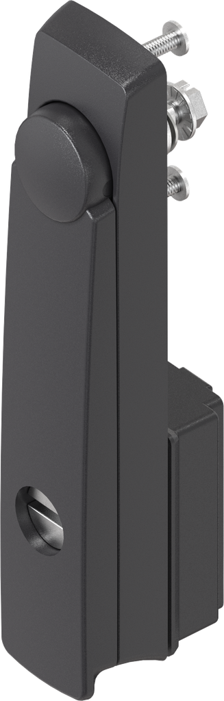 Swinghandle with insert slot 1.2 x 3, Polyamide GF black