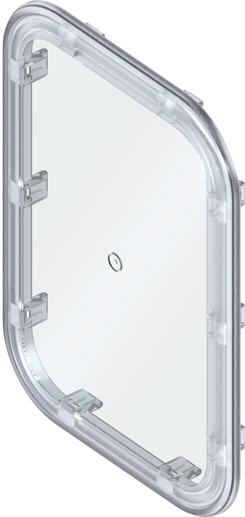 Sichtfenster klipsbar mit Dichtung, Polycarbonat glasklar