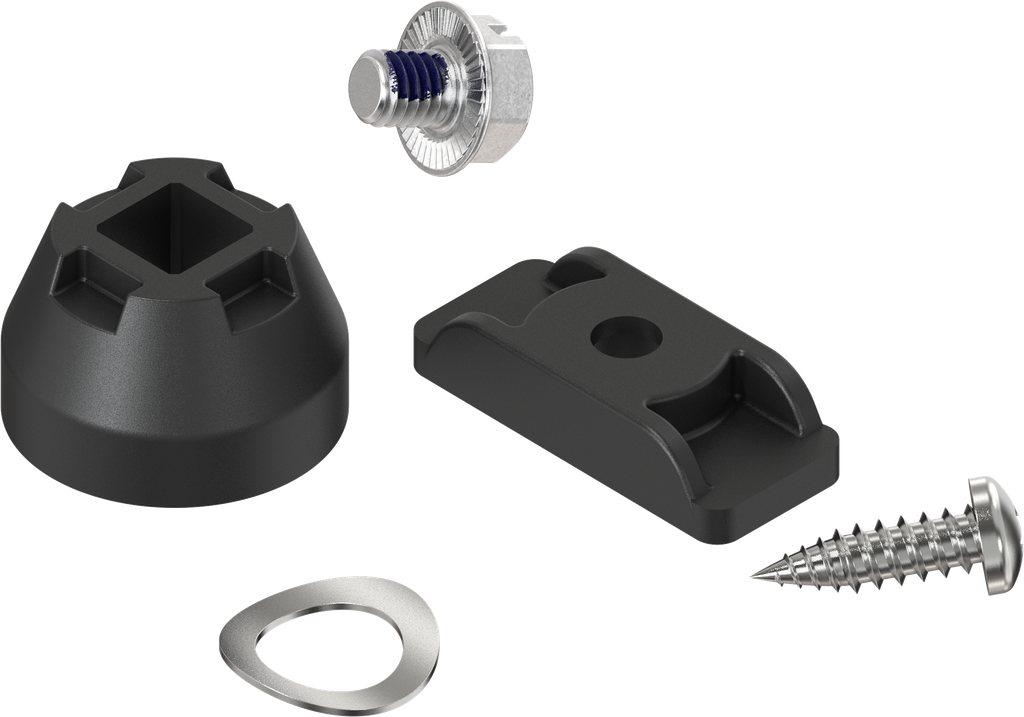 Adapter für Zunge und Brücke, PBT GF und Polyamid GF schwarz