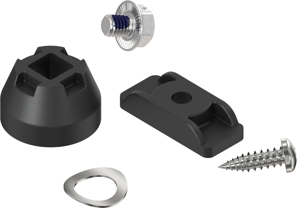 Adapter for cam and bridge, PBT GF and polyamide GF black