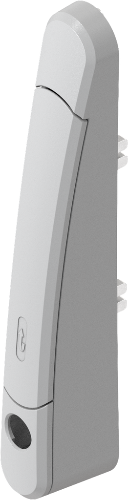 Lifthandle for small bending area, Polyamide GF light grey