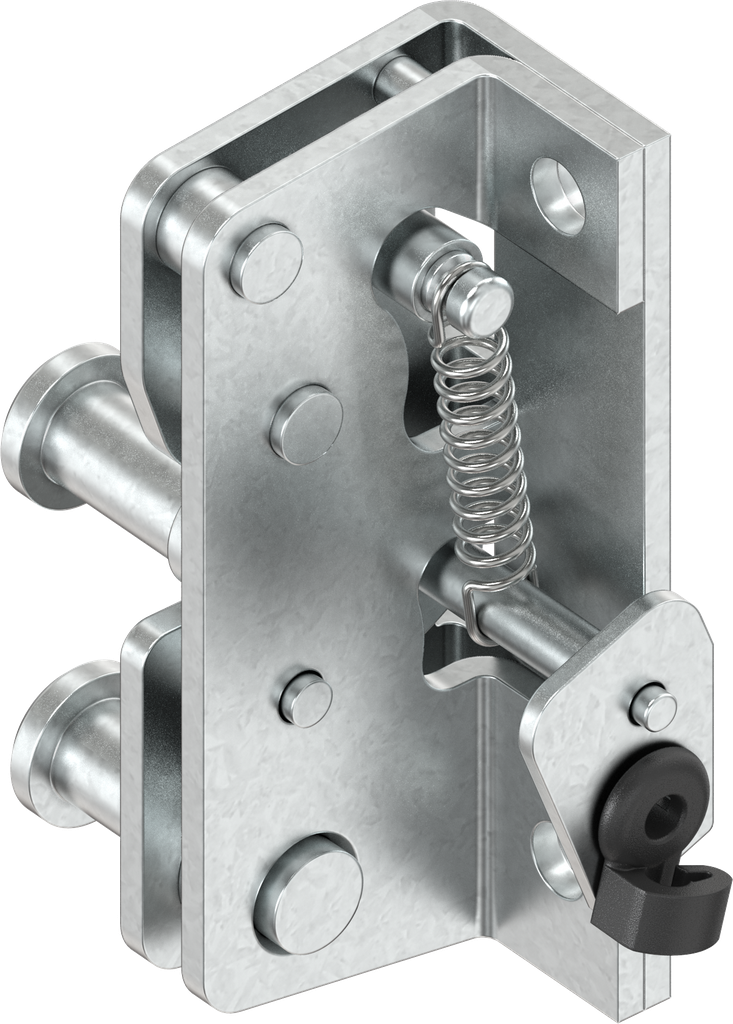 Rotary latch lock, left version, Steel zinc-plated