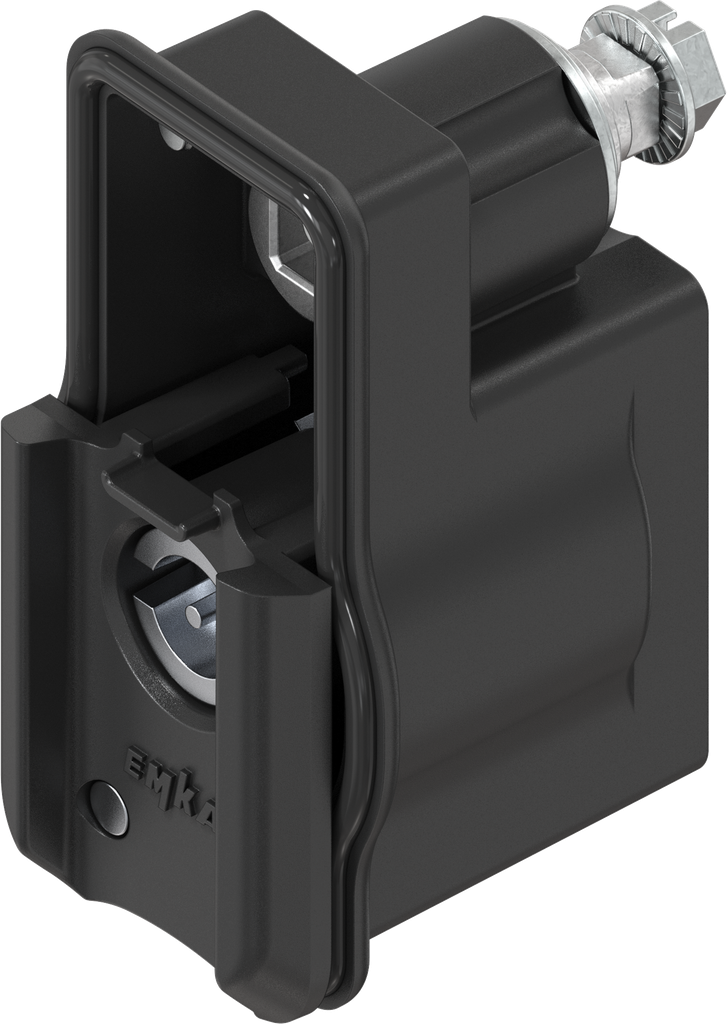 Locking set, left version, with insert double bit 3, Zinc die black powder-coated for outdoor use