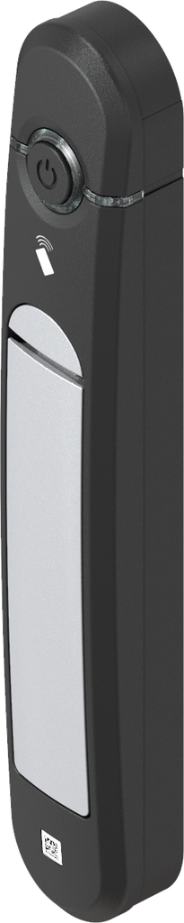 Schwenkgriff Agent E Wireless mit RFID Kartenleser 13,56 MHz, GD-Zn weißaluminium gepulvert und Polyamid GF schwarz