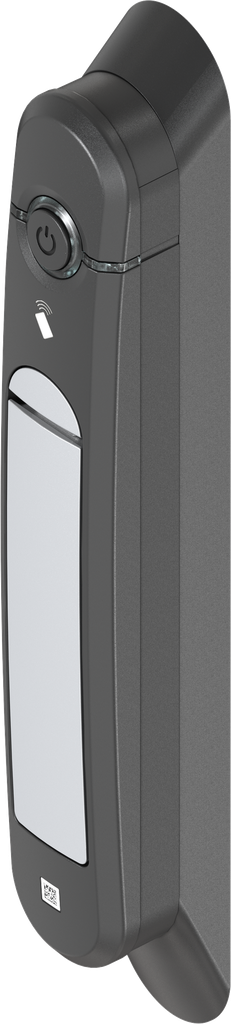 Swinghandle Agent E Wireless with RFID card reader 13.56 kHz, Zinc die white aluminium powder-coated and polyamide GF black