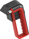 Emergency hammer with hand protection and holder with theft protection, Steel and Polyamide GF halogen-free and flame-retardant red