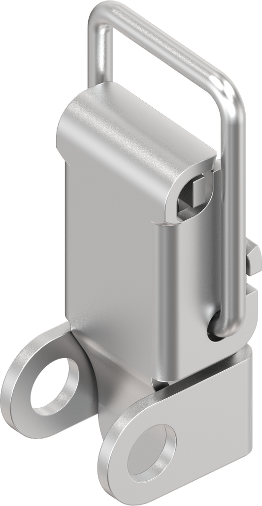 Toggle latch with wire toggle latch with padlock facility, undrilled, Stainless steel AISI 304