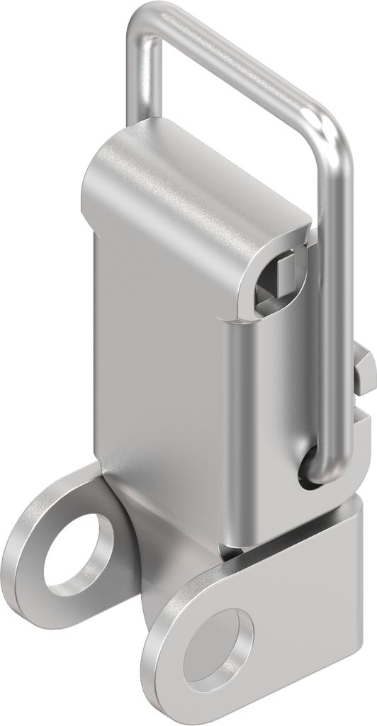 Toggle latch with wire toggle latch with padlock facility, undrilled, Stainless steel AISI 304