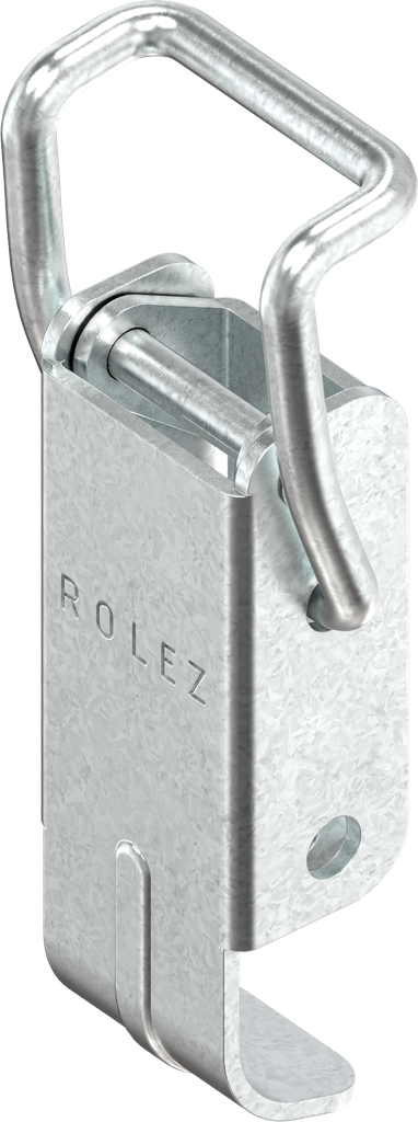Toggle latch with wire toggle latch without padlock facility, drilled, Steel zinc-plated DS plus top coat