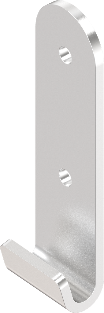 Haken, gelocht, Edelstahl AISI 304 roh