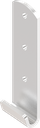 Haken, gelocht, Edelstahl AISI 304 roh