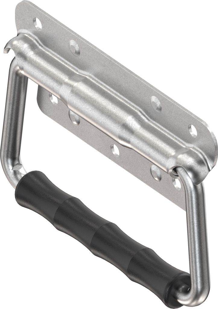 Klappgriff ohne Torsionsfeder und Gegenplatte, Stahl verzinkt DS plus Top Coat