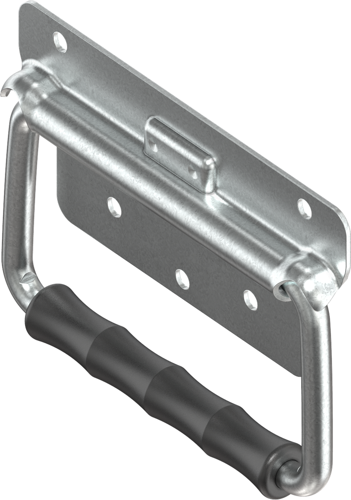 Chest handle with leaf spring, Steel zinc-plated DS plus top coat