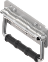 Chest handle with piano wire torsion spring, Steel zinc-plated DS plus top coat