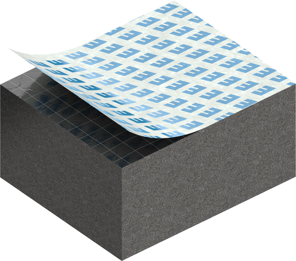 Cell sponge rubber 15 x 25 mm, EPDM black stretch eliminating and self-adhesive