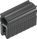 Sealing profile made of fire protection material, self-clamping, Silicon solid material 60 ± 5 Shore A black