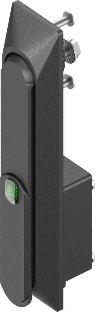 Swinghandle 1150 with electromagnetic release and emergency opening, keyed EH 333, Polyamide and zinc die black powder-coated