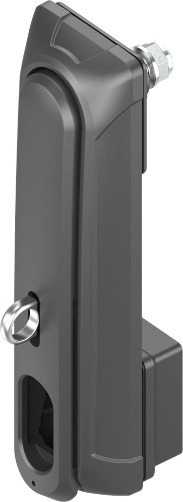 Swinghandle "long" for padlockwithout locking set, Polyamide GF black