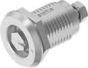 Compression latch hexagon male SW 10, left version, Stainless steel AISI 316