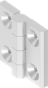 180° Scharnier ohne Scharnierstift, Aluminium roh