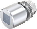 Insert square female 8, Zinc die chrome-plated