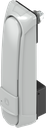 Swinghandle "long" with RC2 for profile half cylinder 45 mm (A = 35 mm), Zinc die grey powder-coated RAL 7038