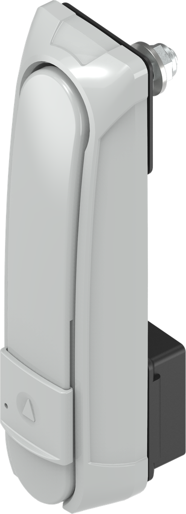 Swinghandle "long" with RC2 for profile half cylinder 45 mm (A = 35 mm), Zinc die grey powder-coated RAL 7038 and anti-graffiti coated