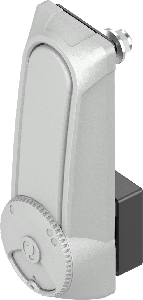 Double cylinder swinghandle "short" with RC2 for profile half cylinder 40 mm and 45 mm (A = 30 mm and 40 mm), Zinc die grey powder-coated RAL 7038 and anti-graffiti coated