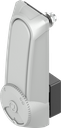 Double cylinder swinghandle "short" with RC2 for profile half cylinder 40 mm and 45 mm (A = 30 mm and 40 mm), Zinc die grey powder-coated RAL 7038 and anti-graffiti coated