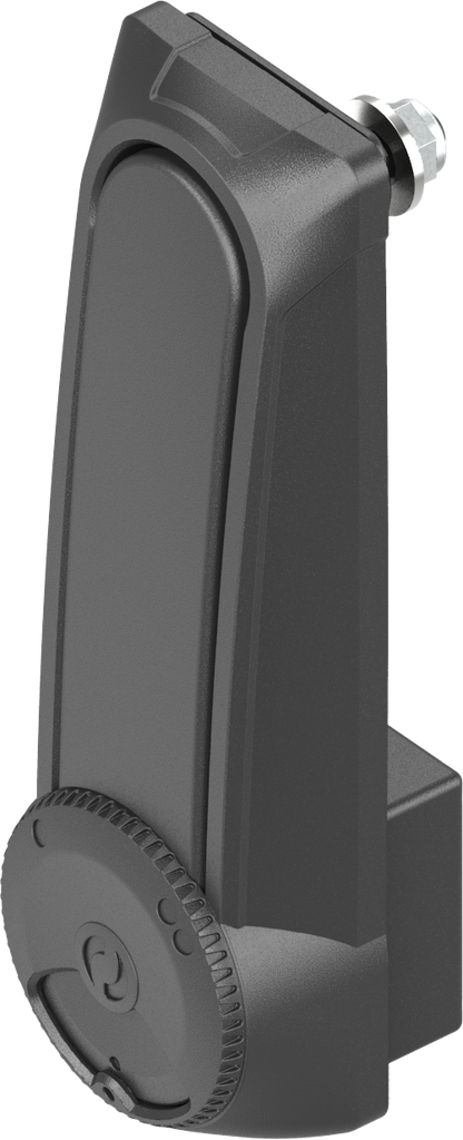 Maneta giratoria de doble cilindro"larga" con RC2 para cilindro perfilado 40 mm y 45 mm (A = 30 mm y 40 mm), zamak recubierto de polvo negro