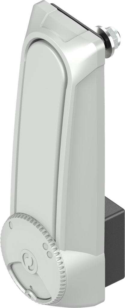 Double cylinder swinghandle "long" with RC2 for profile half cylinder 40 mm and 45 mm (A = 30 mm and 35 mm), Zinc die grey powder-coated RAL 7038 and anti-graffiti coated