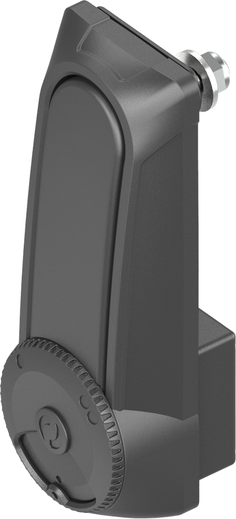 Maneta giratoria de doble cilindro"corta" para cilindro perfilado 40 mm y 45 mm (A = 30 mm y 35 mm), poliamida GF negro