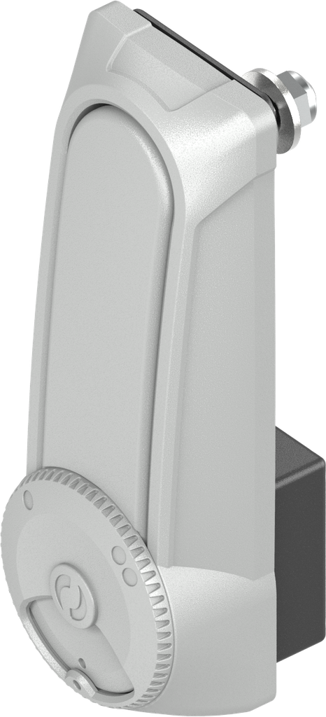 Double cylinder swinghandle "short" for profile half cylinder 40 mm and 45 mm (A = 30 mm and 40 mm), Polyamide GF grey RAL 7038