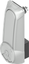 Double cylinder swinghandle "short" for profile half cylinder 40 mm and 45 mm (A = 30 mm and 40 mm), Polyamide GF grey RAL 7038