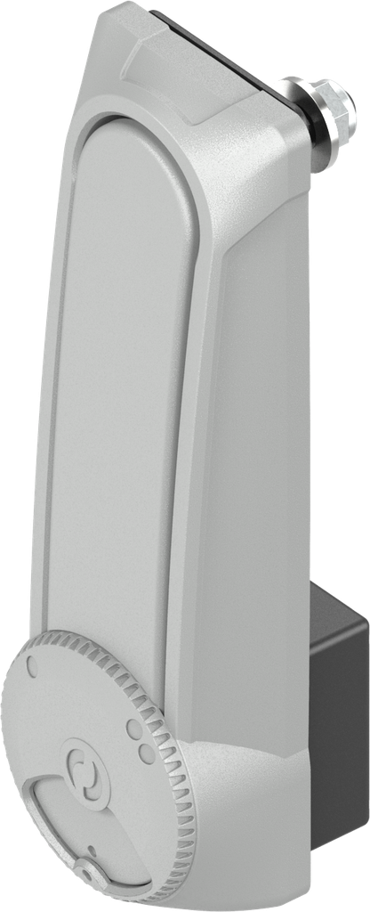 Double cylinder swinghandle "long" for profile half cylinder 40 mm and 45 mm (A = 30 mm and 40 mm), Polyamide GF grey RAL 7038