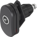 Compression latch "Double Red" for clip-in cylinder (system 2), Polyamide GF black